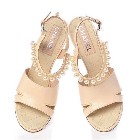 chanel pearl sandals